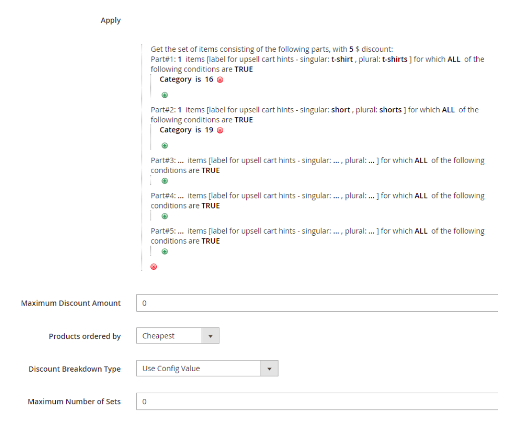 Bundled Discount - fixed discount - rule example.