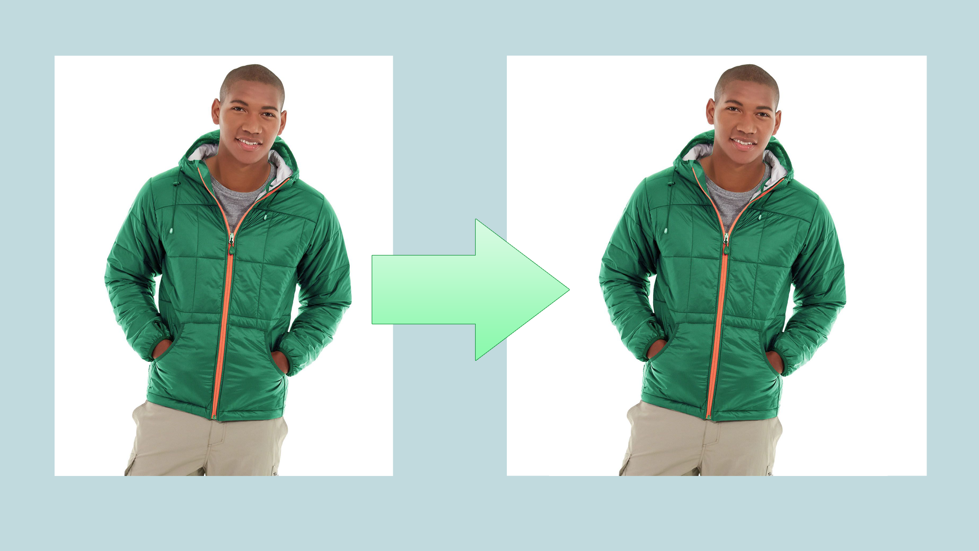 Example of an image in Magento 2 that got reshaped from rectangle to square